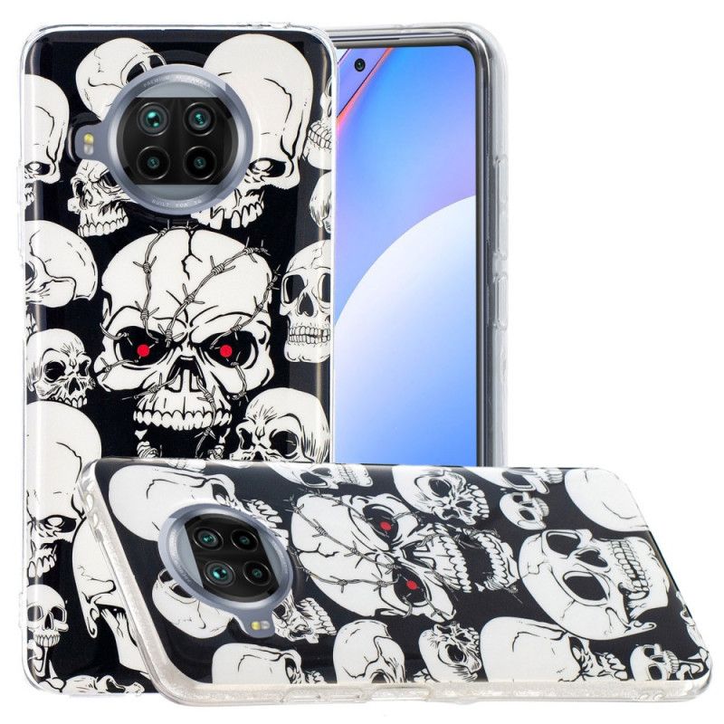 Etui Xiaomi Mi 10T Lite 5G / Redmi Note 9 Pro 5G Neonowe Czaszki