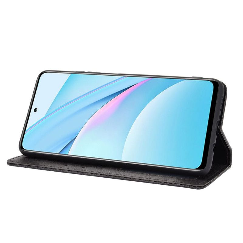 Flip Kotelot Xiaomi Mi 10T Lite 5G / Redmi Note 9 Pro 5G Czerwony Czarny Etui na Telefon Efekt Vintage