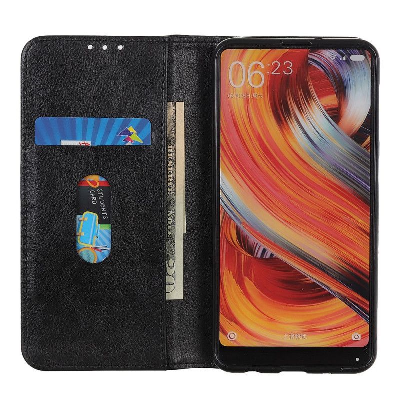 Flip Kotelot Xiaomi Mi 10T Lite 5G / Redmi Note 9 Pro 5G Zielony Czarny Dwoina Z Liczi