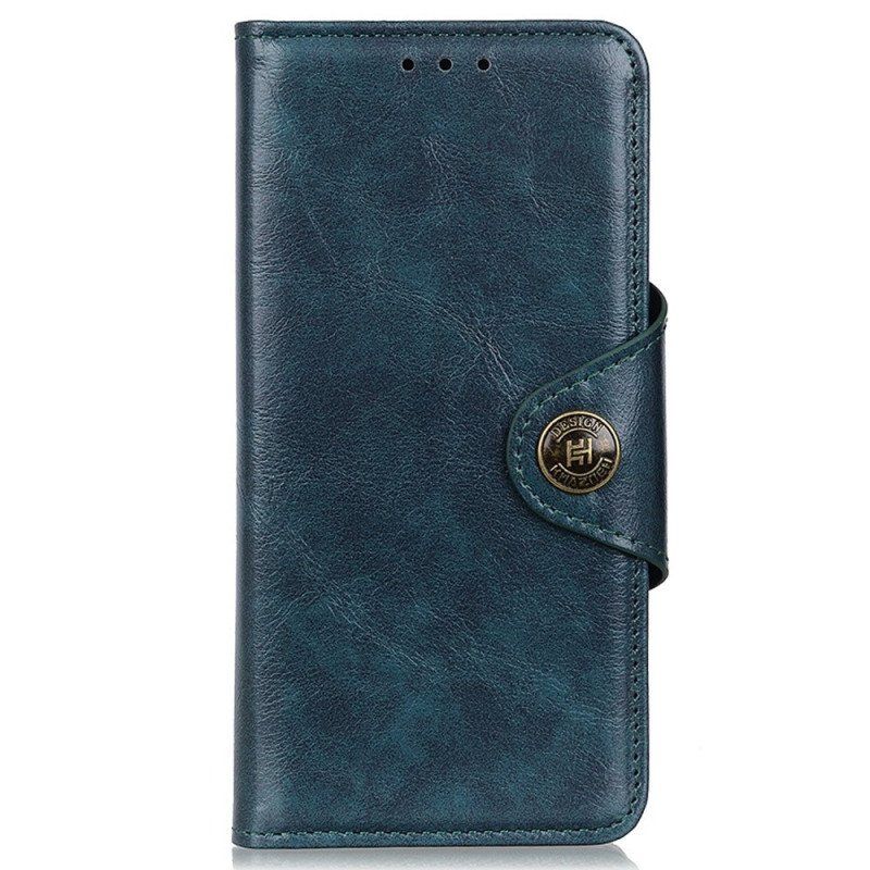 Etui Folio do Samsung Galaxy M23 5G Patentowy Guzik Z Imitacji Skóry Khazneh