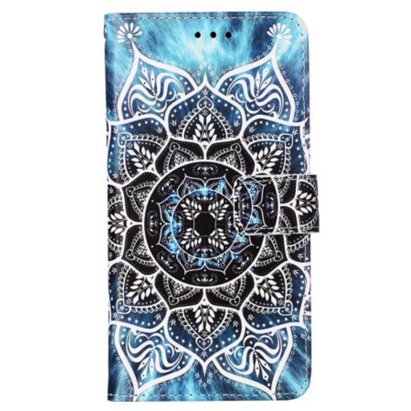 Etui Folio Do Samsung Galaxy A15 Mandala Kwiatowa Z Paskiem