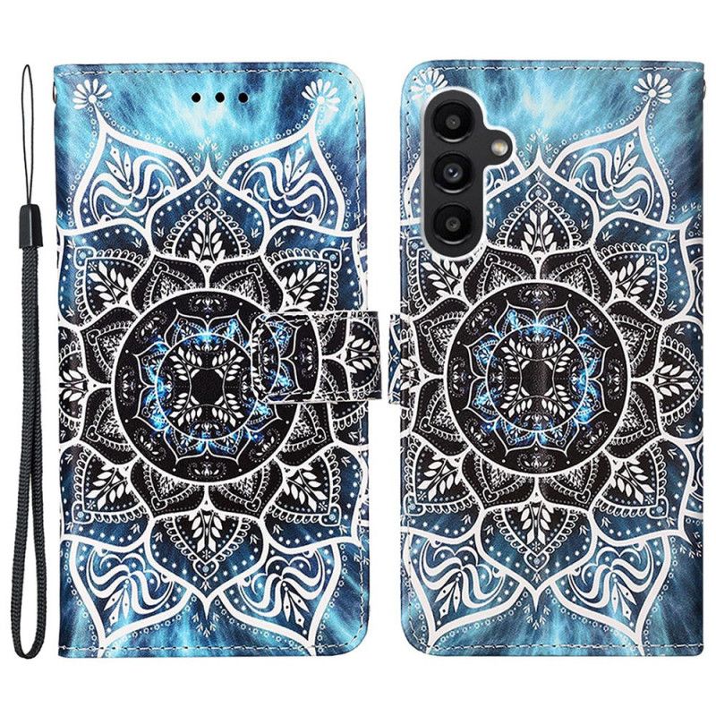 Etui Folio Do Samsung Galaxy A15 Mandala Kwiatowa Z Paskiem