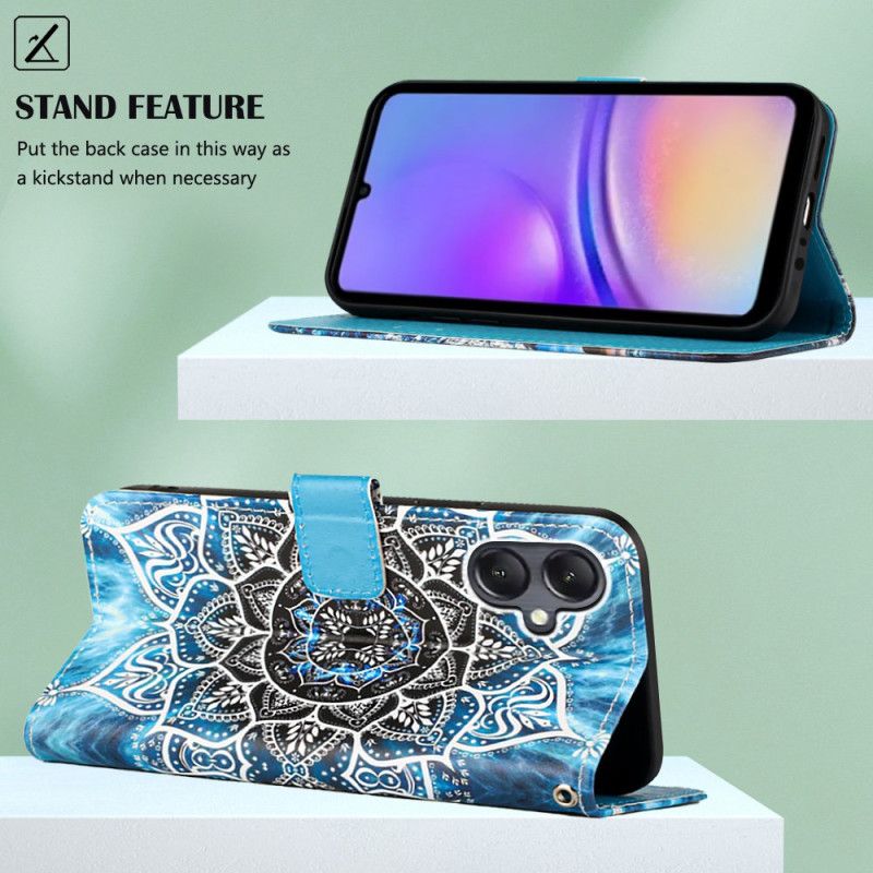 Etui Folio Do Samsung Galaxy A15 Mandala Kwiatowa Z Paskiem