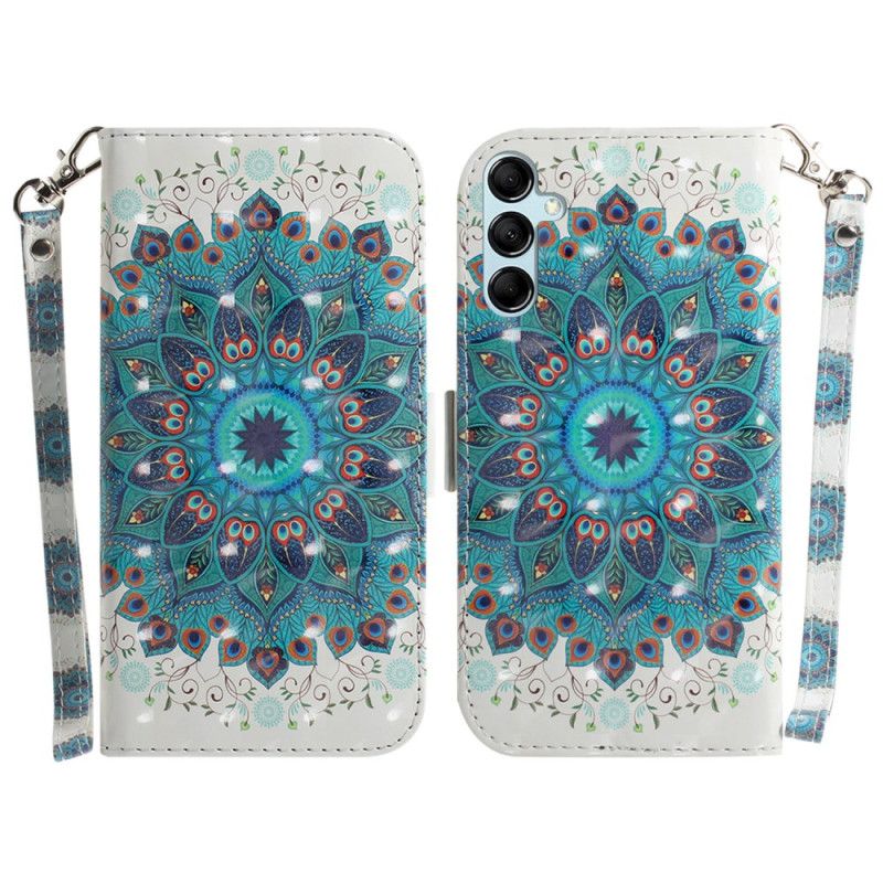 Etui Folio Do Samsung Galaxy A15 Zielona Mandala Z Paskiem