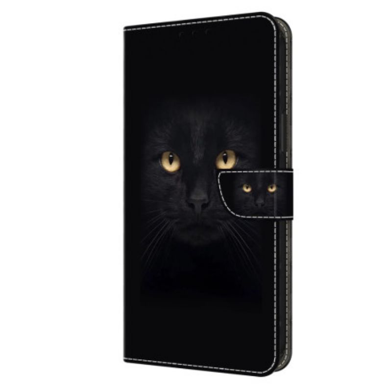 Etui Folio Samsung Galaxy A15 CZarny Kot Etui Ochronne