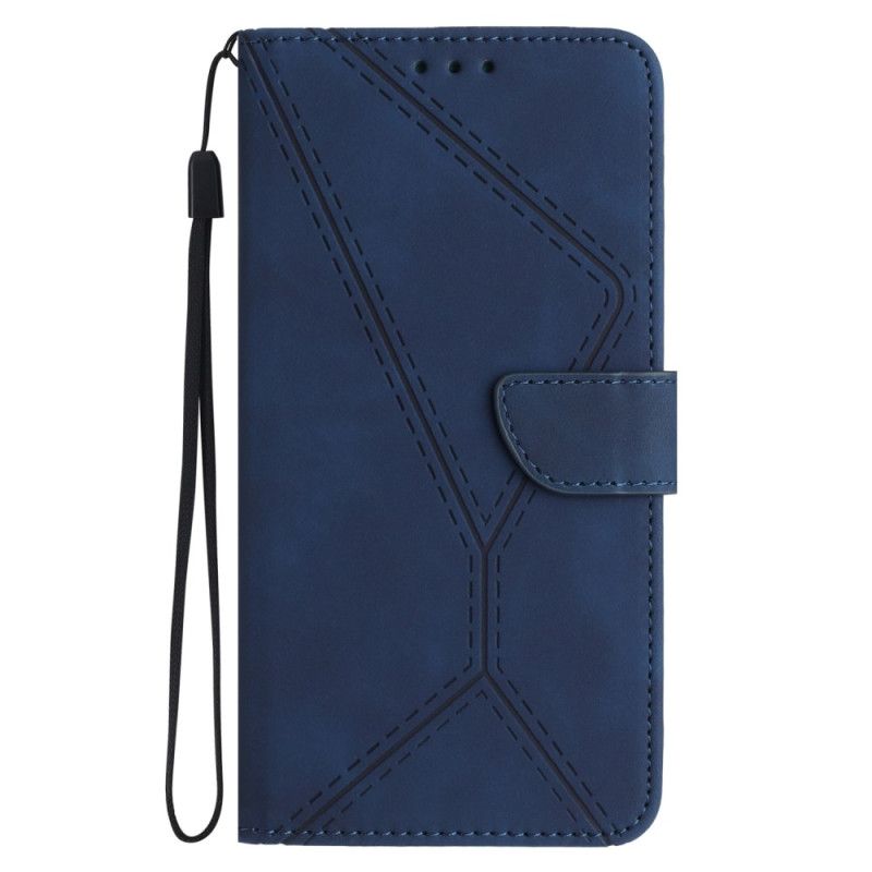 Etui Folio Samsung Galaxy A15 Linie I Kropkowane Paski