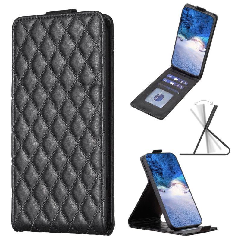 Etui Folio Samsung Galaxy A15 Pikowana Pionowa Klapa