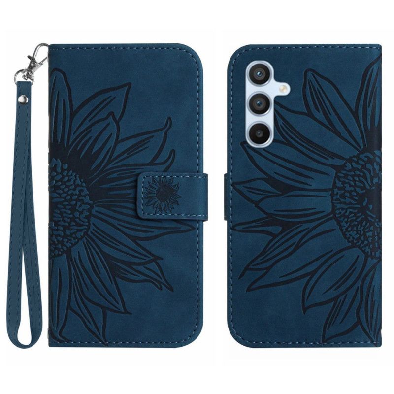 Etui Folio Samsung Galaxy A15 Słonecznik Z Paskiem