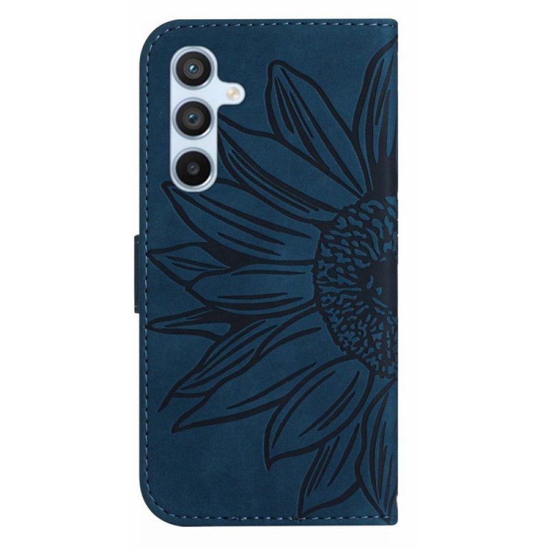 Etui Folio Samsung Galaxy A15 Słonecznik Z Paskiem