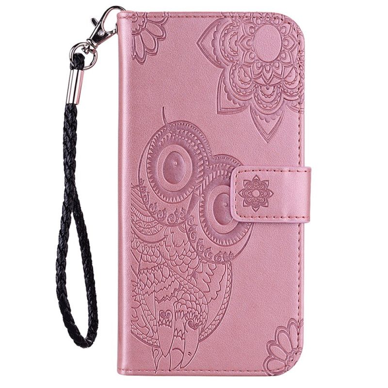 Etui Folio Samsung Galaxy A15 Wzór Sowy Z Paskiem Etui Ochronne