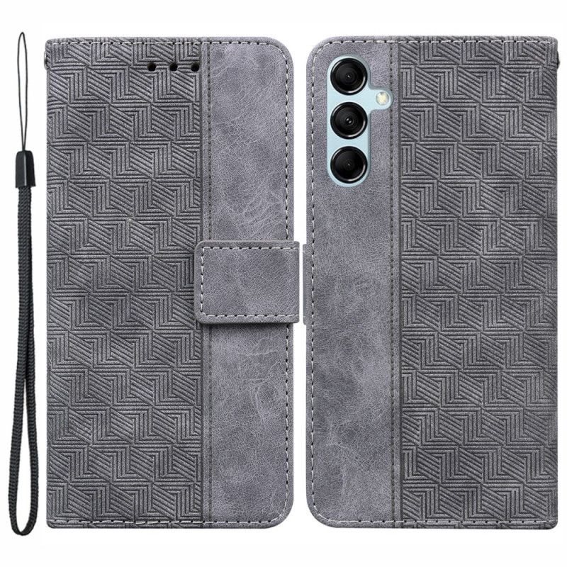 Etui Folio Samsung Galaxy A15 Wzór Tkanego Paska