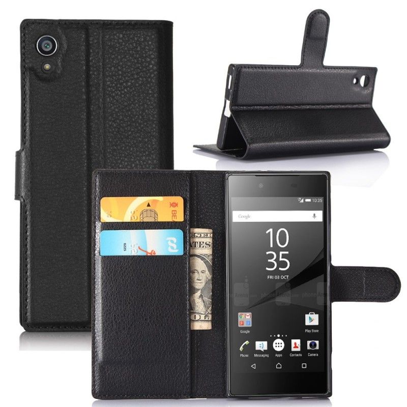 Etui Folio Sony Xperia XA1 Biały Czarny Ekoskóra W Stylu Retro Etui Ochronne