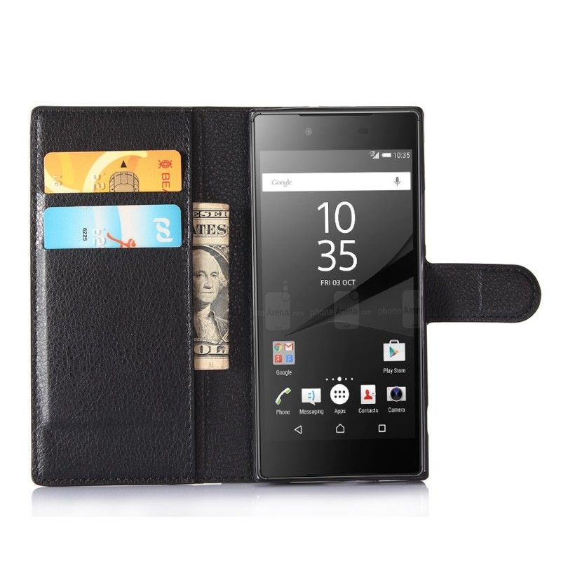 Etui Folio Sony Xperia XA1 Biały Czarny Ekoskóra W Stylu Retro Etui Ochronne