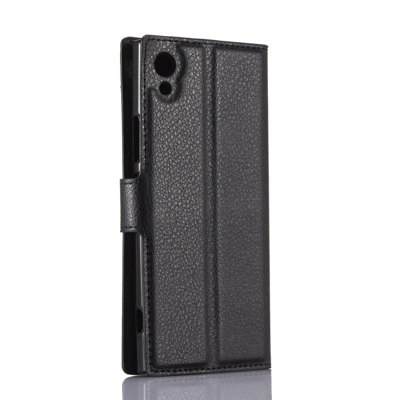 Etui Folio Sony Xperia XA1 Biały Czarny Ekoskóra W Stylu Retro Etui Ochronne