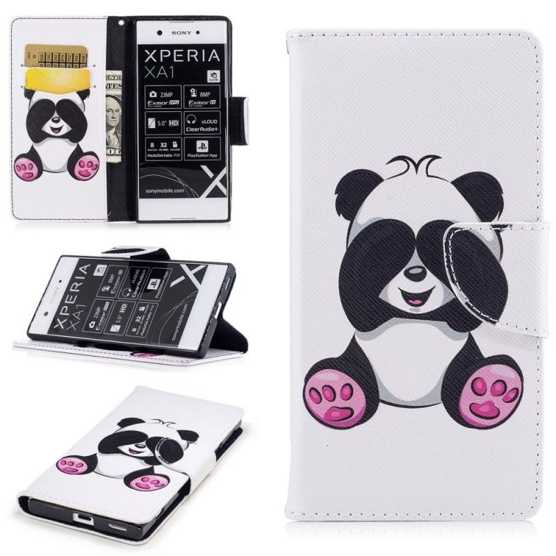 Etui Folio Sony Xperia XA1 Zabawna Panda