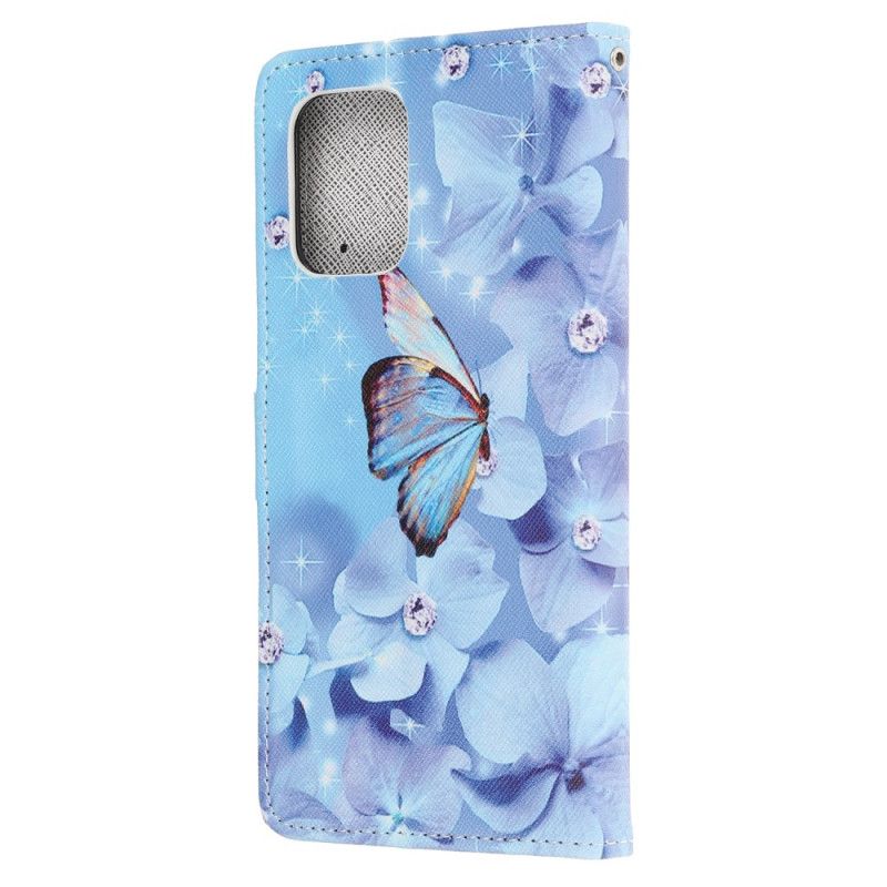 Etui Folio Samsung Galaxy S10 Lite Diamentowe Motyle Ze Stringami Etui Ochronne