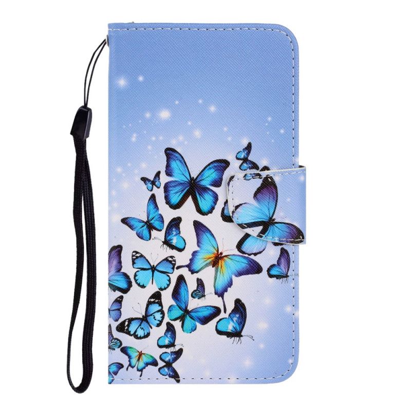 Etui Folio Samsung Galaxy S10 Lite Granatowy Czarny Wersje Motylkowe Ze Stringami Etui Ochronne