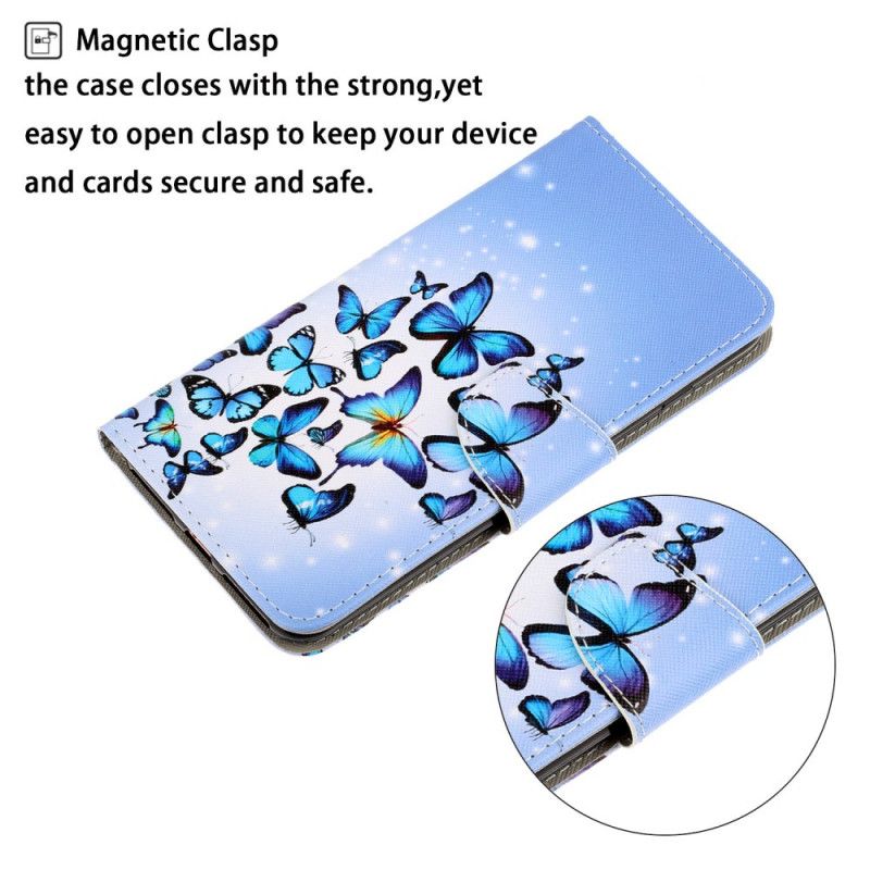 Etui Folio Samsung Galaxy S10 Lite Granatowy Czarny Wersje Motylkowe Ze Stringami Etui Ochronne