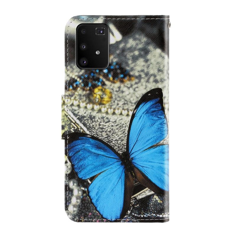 Etui Folio Samsung Galaxy S10 Lite Granatowy Czarny Wersje Motylkowe Ze Stringami Etui Ochronne