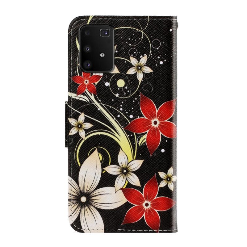 Etui Folio Samsung Galaxy S10 Lite Kolorowe Kwiaty Z Paskiem Etui Ochronne