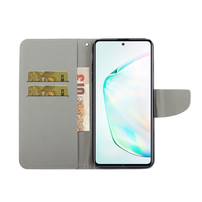 Etui Folio Samsung Galaxy S10 Lite Kolorowy Kotek Ze Stringami Etui Ochronne