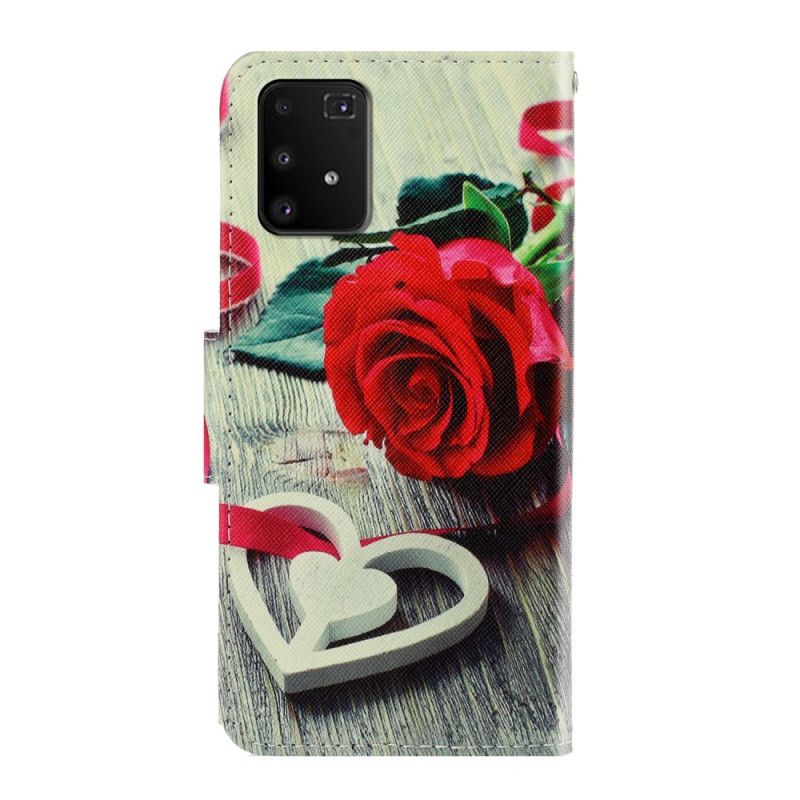 Etui Folio Samsung Galaxy S10 Lite Romantyczny Róż Ze Stringami Etui Ochronne