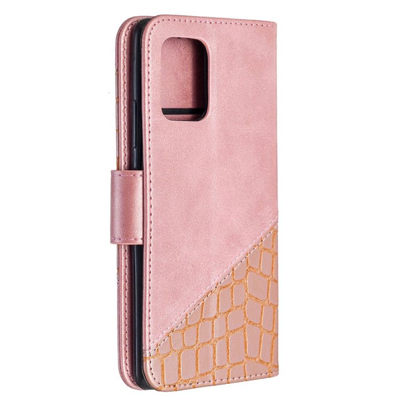 Etui Folio Samsung Galaxy S10 Lite Szary Czarny Klasyczny Efekt Skóry Krokodyla