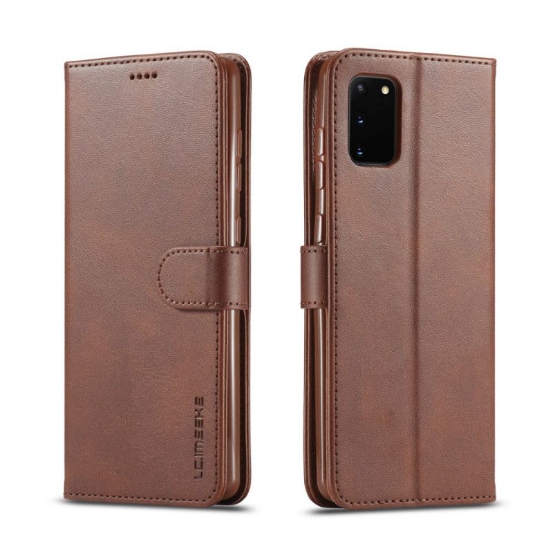 Etui Folio Samsung Galaxy S10 Lite Szary Czarny Lc.Imeeke Efekt Skóry Etui Ochronne