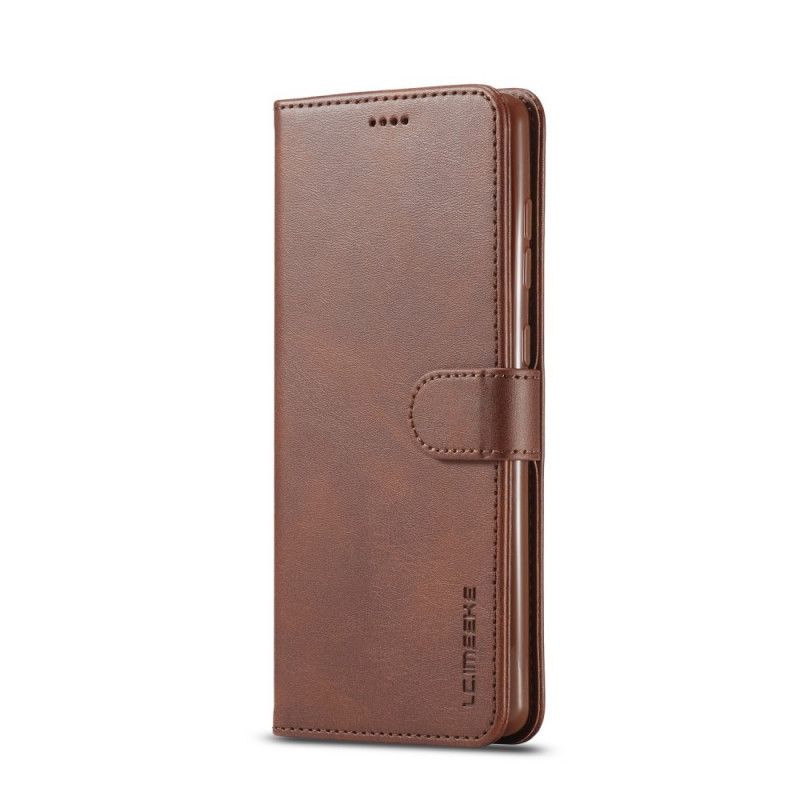 Etui Folio Samsung Galaxy S10 Lite Szary Czarny Lc.Imeeke Efekt Skóry Etui Ochronne