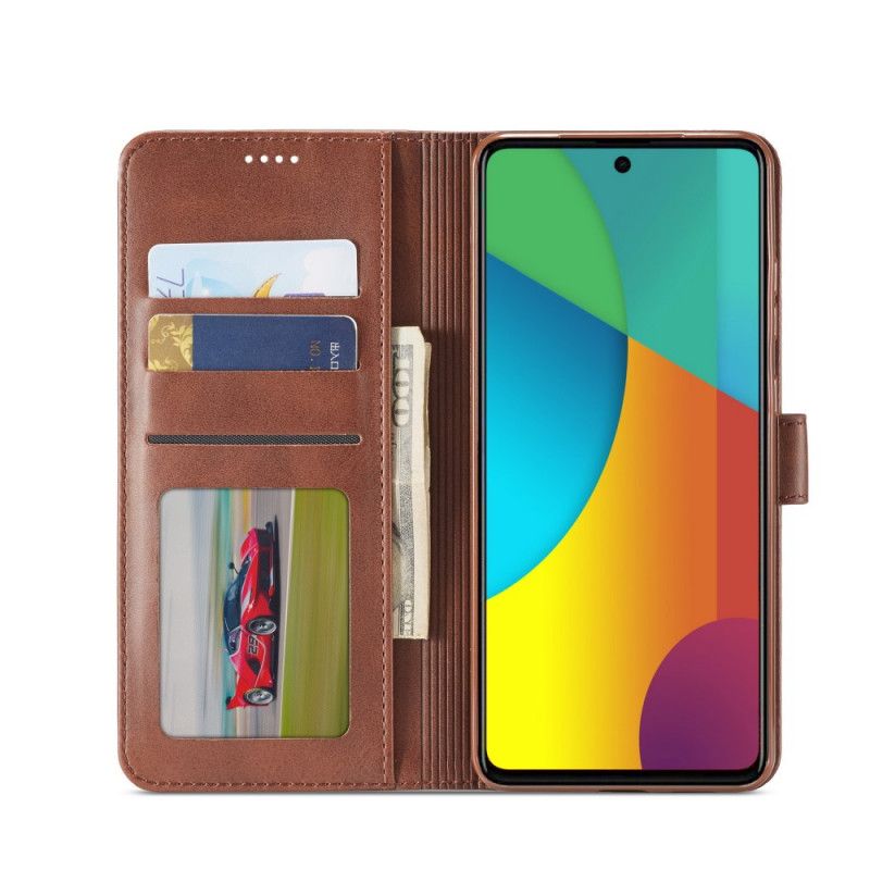 Etui Folio Samsung Galaxy S10 Lite Szary Czarny Lc.Imeeke Efekt Skóry Etui Ochronne