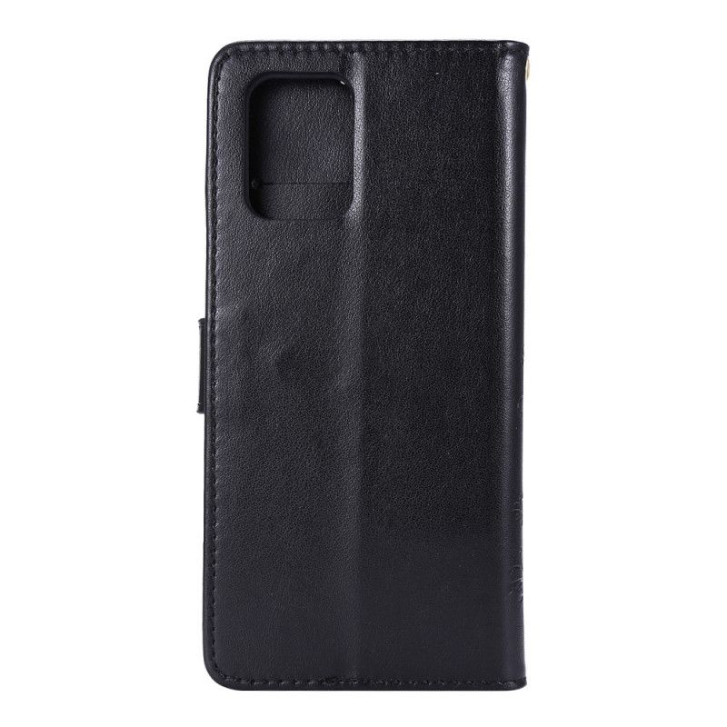 Etui Folio Samsung Galaxy S10 Lite Szary Czarny Motyle I Kwiaty