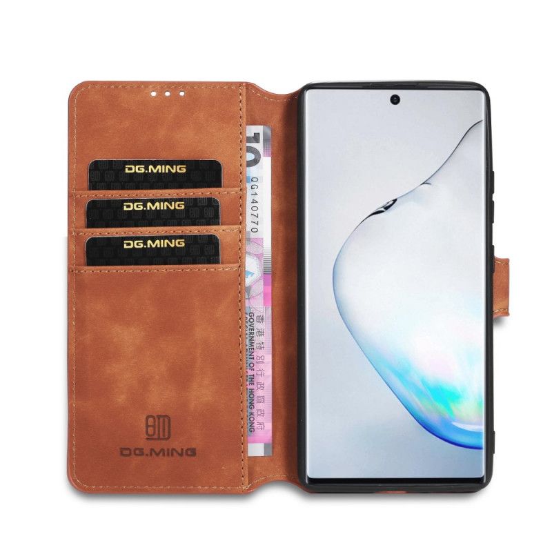 Etui Folio Samsung Galaxy S10 Lite Szary Czarny Retro Dg.Ming Etui Ochronne