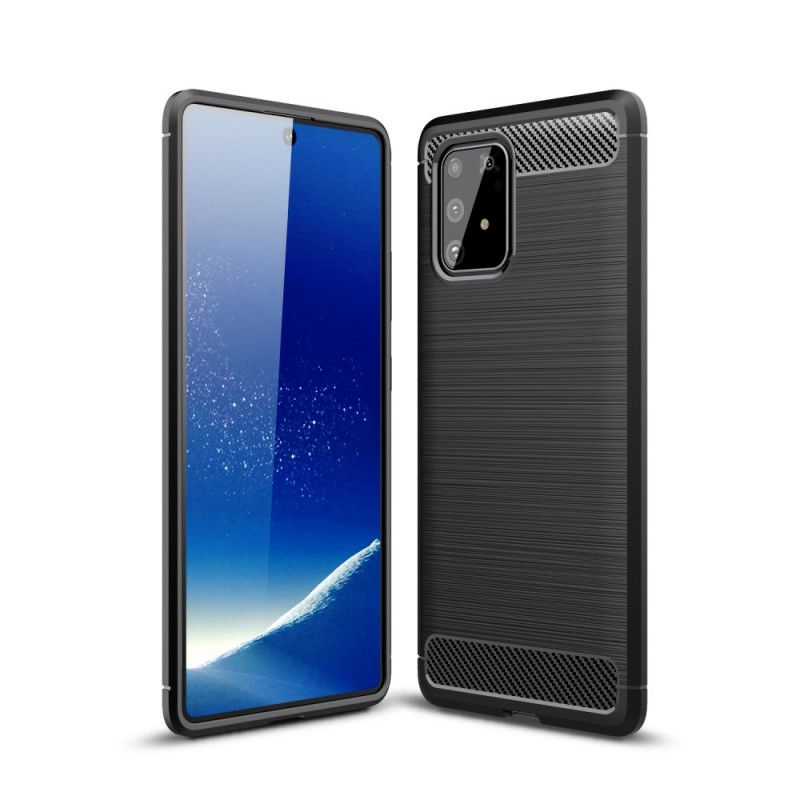 Etui Samsung Galaxy S10 Lite Czerwony Czarny Szczotkowane Włókno Węglowe