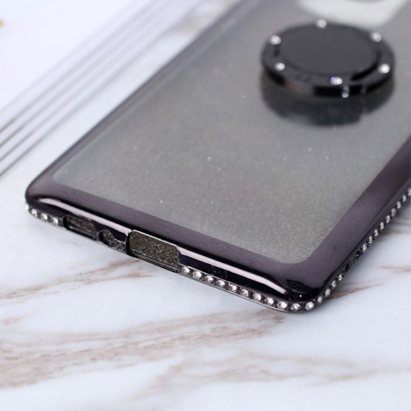 Etui Samsung Galaxy S10 Lite Jasnofioletowy Czerwony Wspornik Z Cekinami I Diamentami Etui Ochronne