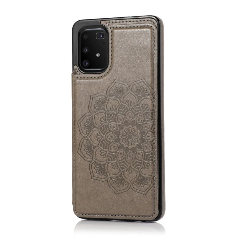 Etui Samsung Galaxy S10 Lite Jasnoniebieski Szary Uchwyt Na Kartę Z Nadrukiem Mandali Etui Ochronne