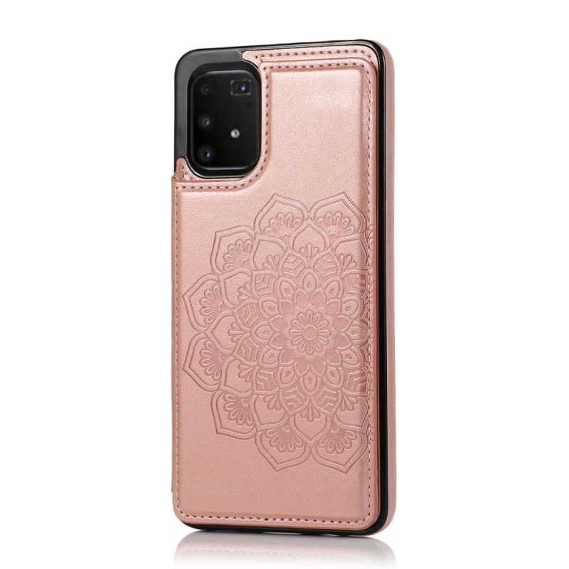 Etui Samsung Galaxy S10 Lite Jasnoniebieski Szary Uchwyt Na Kartę Z Nadrukiem Mandali Etui Ochronne