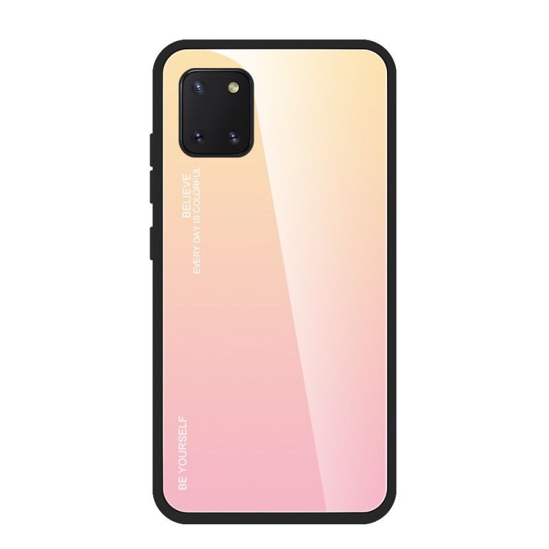 Etui Samsung Galaxy S10 Lite Magenta Czerwony Bądź Sobą Ze Szkła Hartowanego