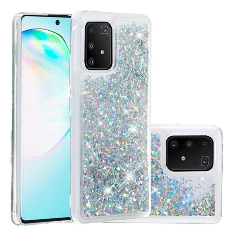 Etui Samsung Galaxy S10 Lite Różowe Złoto Srebro Pożądanie Brokatu Etui Ochronne