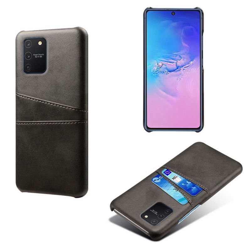 Etui Samsung Galaxy S10 Lite Szary Czarny Posiadacz Karty Etui Ochronne