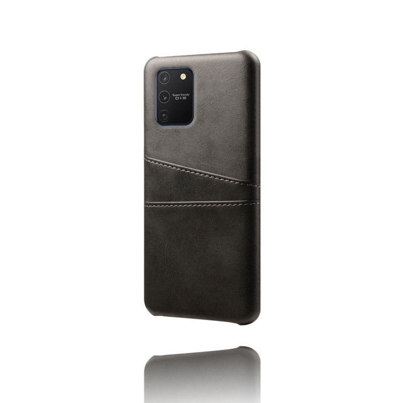 Etui Samsung Galaxy S10 Lite Szary Czarny Posiadacz Karty Etui Ochronne