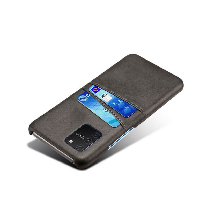 Etui Samsung Galaxy S10 Lite Szary Czarny Posiadacz Karty Etui Ochronne