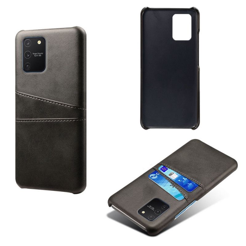 Etui Samsung Galaxy S10 Lite Szary Czarny Posiadacz Karty Etui Ochronne