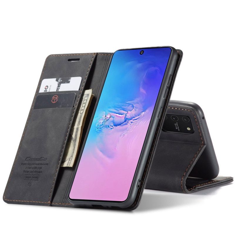 Flip Kotelot Samsung Galaxy S10 Lite Granatowy Czarny Etui na Telefon Etui Z Imitacji Skóry