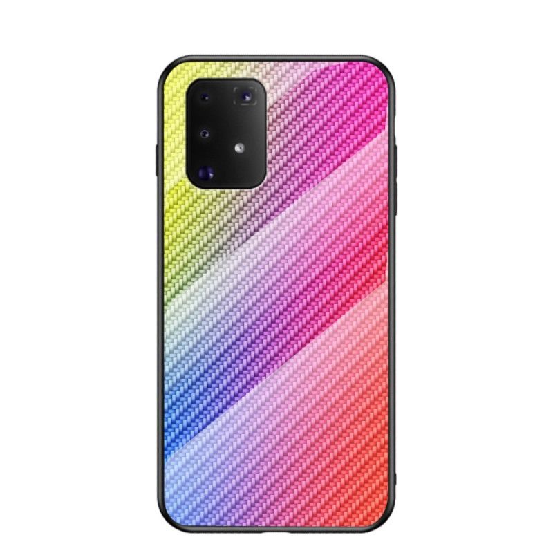 Futerały Samsung Galaxy S10 Lite Magenta Czarny Szkło Hartowane Z Włókna Węglowego