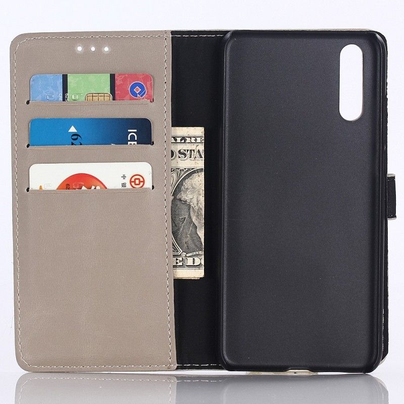 Etui Folio Samsung Galaxy A70 Brązowy Szary Ekoskóra W Stylu Retro Etui Ochronne