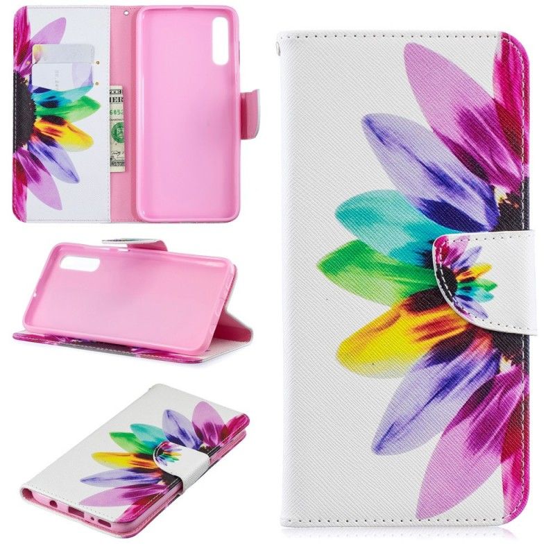 Etui Folio Samsung Galaxy A70 Kwiat Akwareli