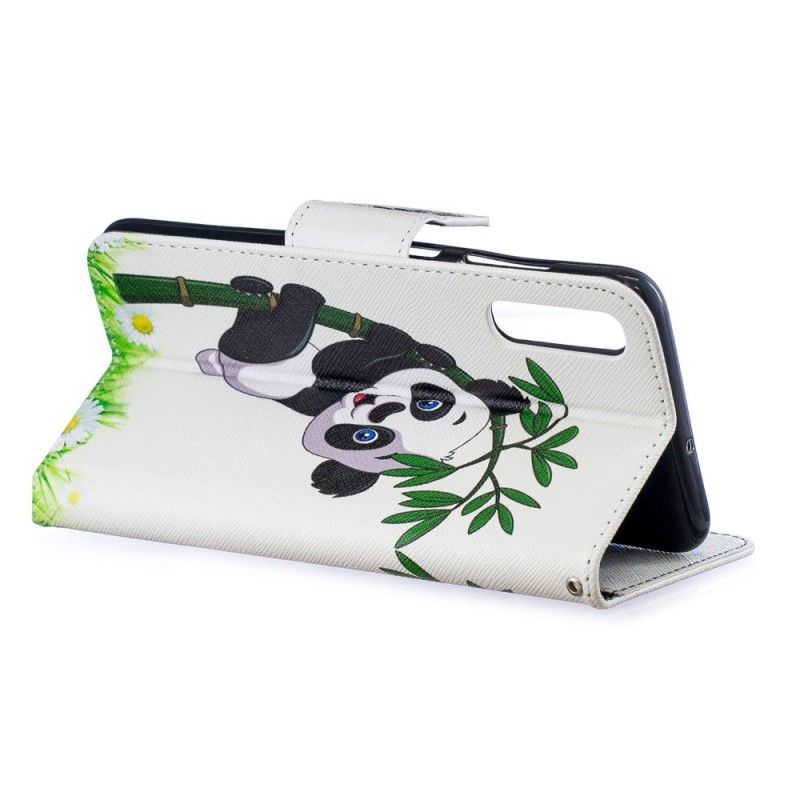 Etui Folio Samsung Galaxy A70 Panda Na Bambusie Etui Ochronne