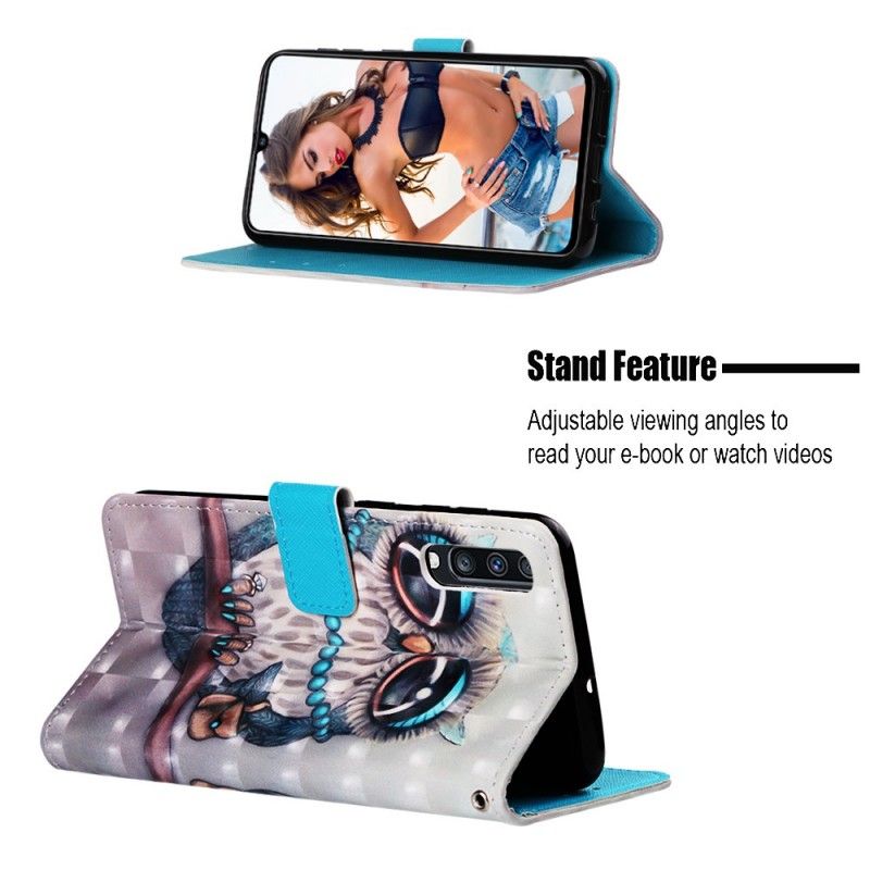 Etui Folio Samsung Galaxy A70 Panna Sowa Etui Ochronne