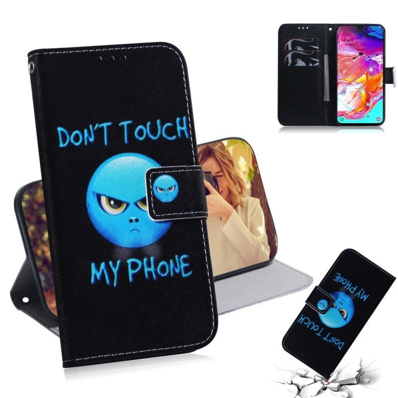 Etui Folio Samsung Galaxy A70 Telefon Z Emoji Etui Ochronne