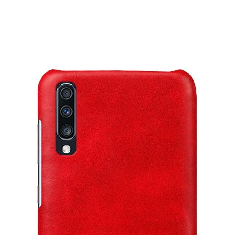 Etui Samsung Galaxy A70 Brązowy Efekt Skóry Lychee Performance Etui Ochronne